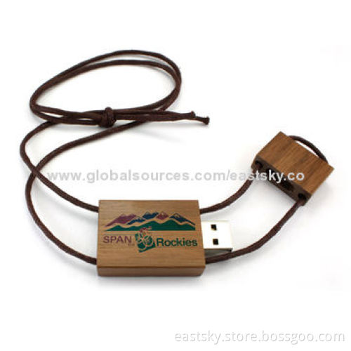 Wood Promotional Flash Drive, Made of Wood/Bamboo, with 2.0 Interface, Logo Printing Available, 64MBNew